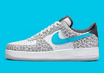 Blue Leopard Patterned Nike Air Force 1