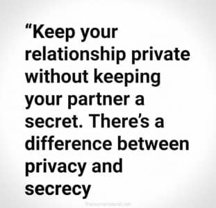 Privacy is not a secret!