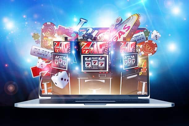 Online Casino Gambling Concept 3D